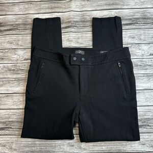 Ann Taylor LOFT Petites Women's Black Skinny Fit Heavy Jeggings 6P 6 Zip Pockets